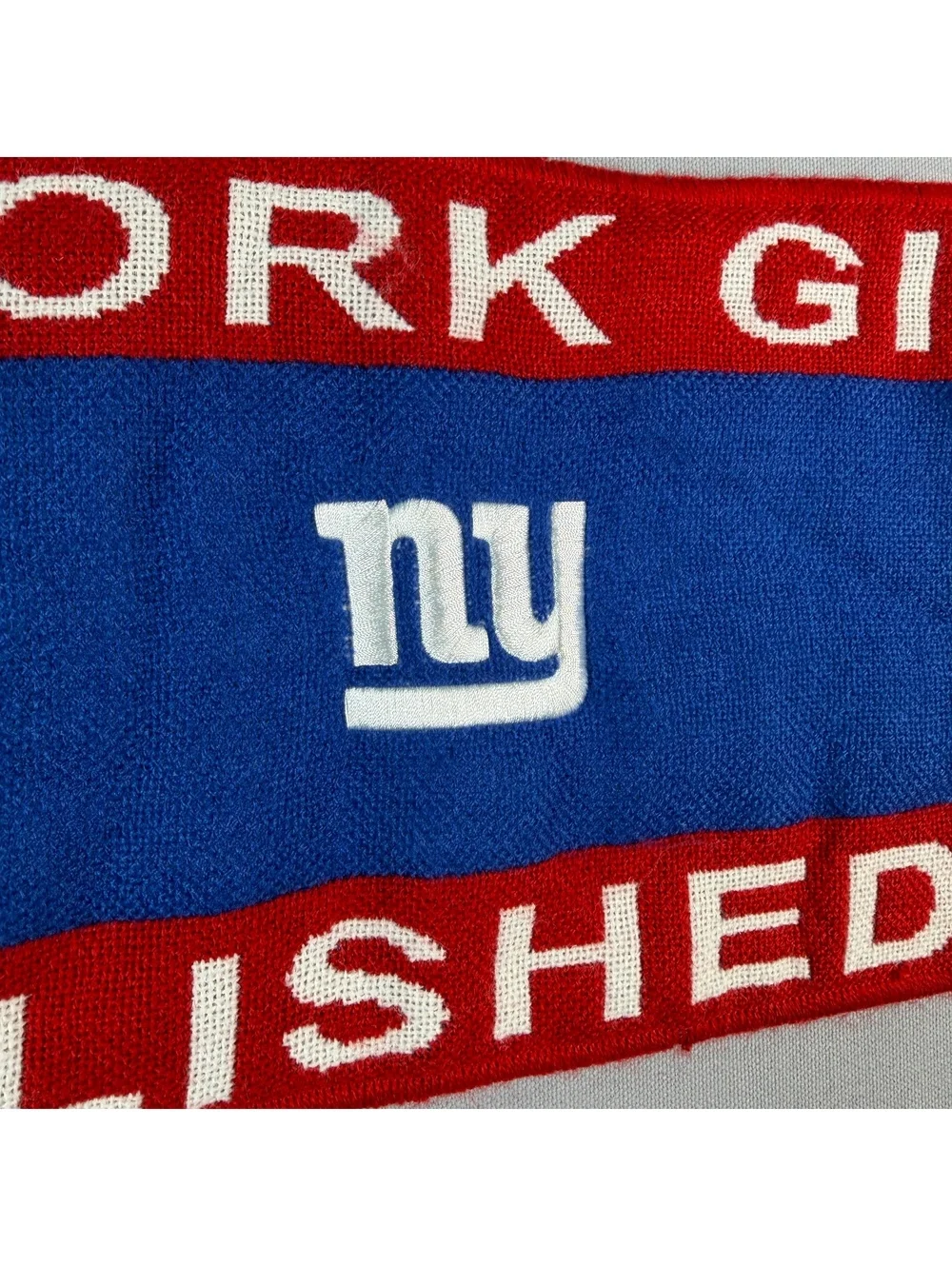 Reebok New York Giants Scarf Knit Red Blue NFL Football Winter One Size